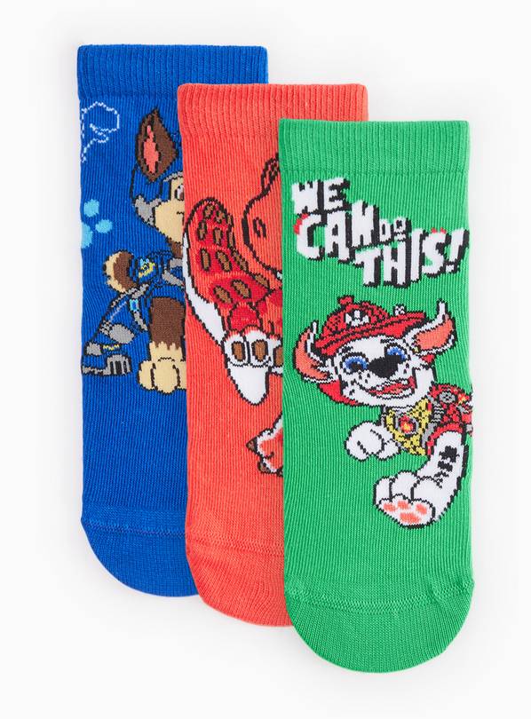 Paw Patrol Print Ankle Socks 3 Pack 6-8.5 Infant
